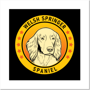 Welsh Springer Spaniel Dog Portrait Posters and Art